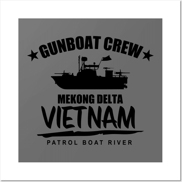 Gunboat Crew Mekong Delta Vietnam (subdued) Wall Art by TCP